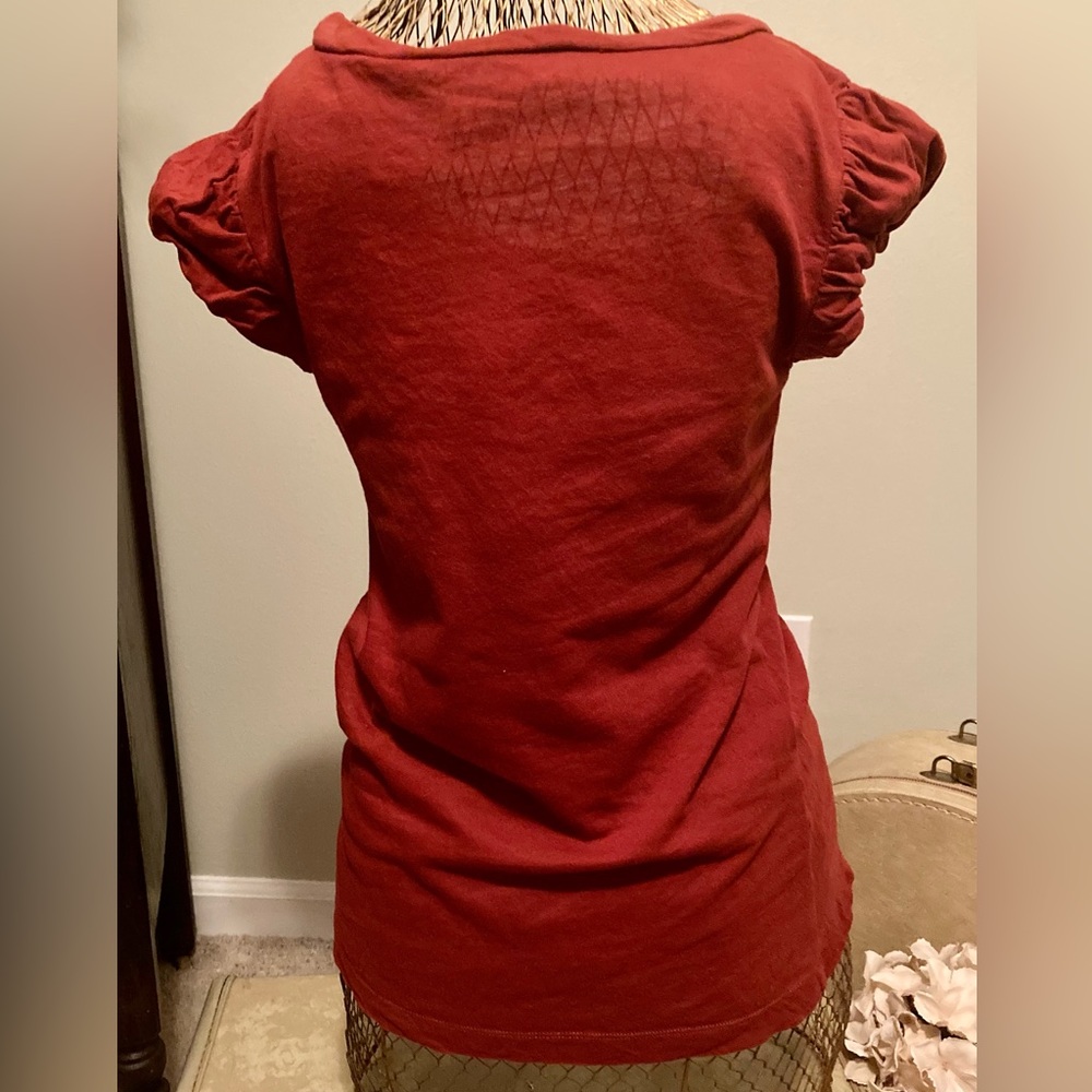 Banana Republic Short Sleeve Top -Burnt Orange - Picture 4 of 5